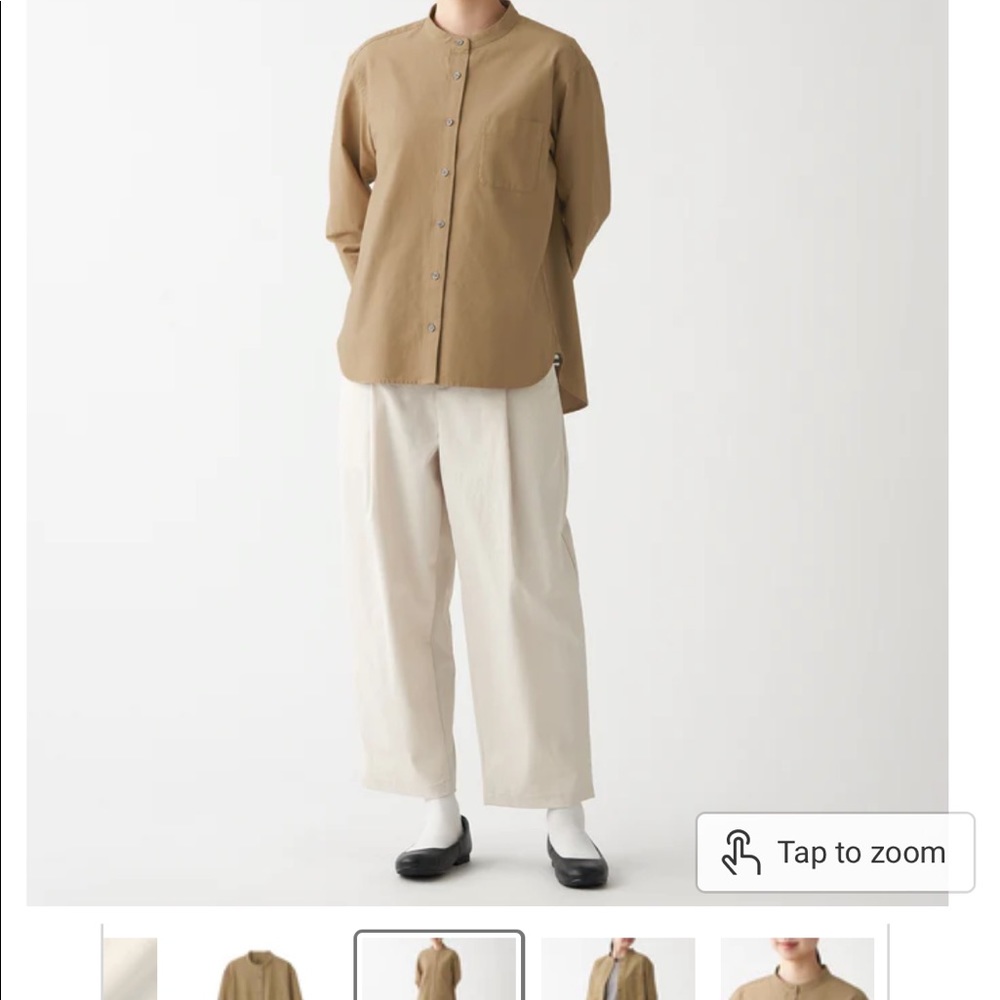Muji Stand Collar Shirt (Linen)